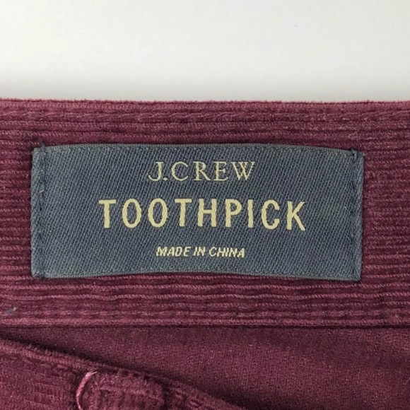 J.CREW Womens Toothpick Ankles Corduroy Pants - Picture 3 of 5